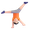 person cartwheeling